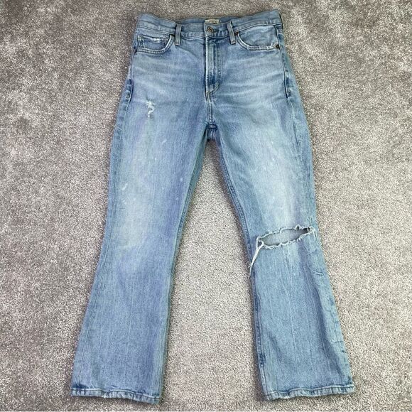 Citizens of Humanity Demy Petite Jeans Women's 26 Blue Cropped Flare Mid-Rise - Picture 1 of 16